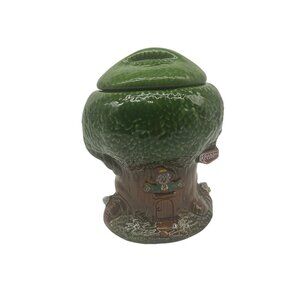 Keebler Vintage 1980's Elf Treehouse Cookie Snack Treat Jar Kitchen Collectible